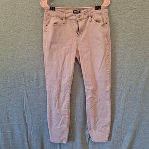 Buffalo David Bitton "Avalon" Size 8 Mid-Rise Pink Skinny Jeans Soft Denim